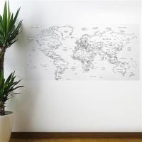 Petinka Yazılabilir Dünya Haritası Manyetik Duvar Stickerı 110 x 56 cm
