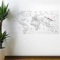 Petinka Yazılabilir Dünya Haritası Manyetik Duvar Stickerı 110 x 56 cm