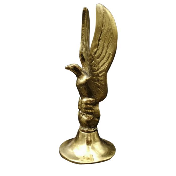  Kartal  Dik Kanatlı Dekoratif Biblo Pirinç Döküm 