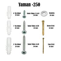 Takım Çantası 250 Parça 10 Çeşit Çivi Vida ve Dübel Seti 250YMN 