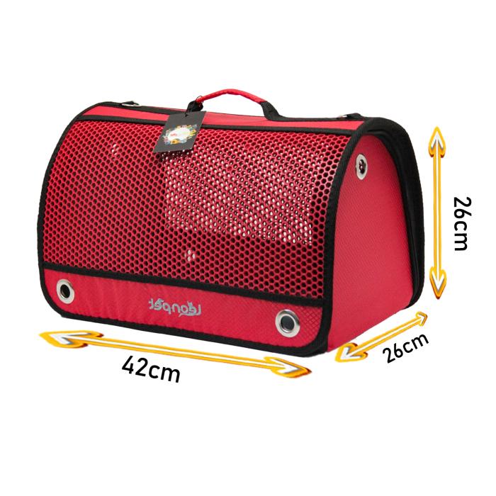 Air Box Kırmızı Renkli Köpek Taşıma Çantası