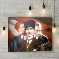 Atatürk Pimarks Kanvas Tablo Model 28
