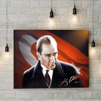 Atatürk Pimarks Kanvas Tablo Model 4