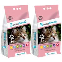 Kedi Kumu 10Litre Benty Sandy Bebek Pudrası Kokulu 2Adet