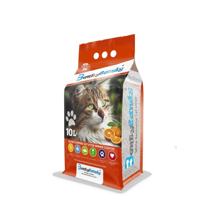 Kedi Kumu 10Litre İnce Taneli Benty Sandy Portakal Kokulu