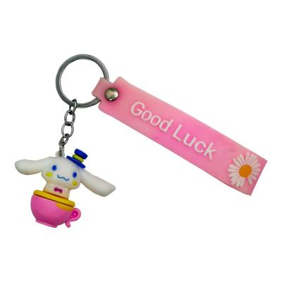 Beyaz Tavşan Eğlenceli Good Luck Anahtarlık