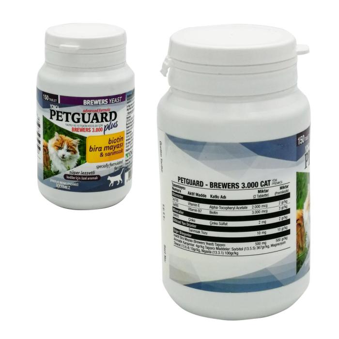 Brewers Yeast 150 Tablet Yavru ve Yetişkin Kediler için PetGuard
