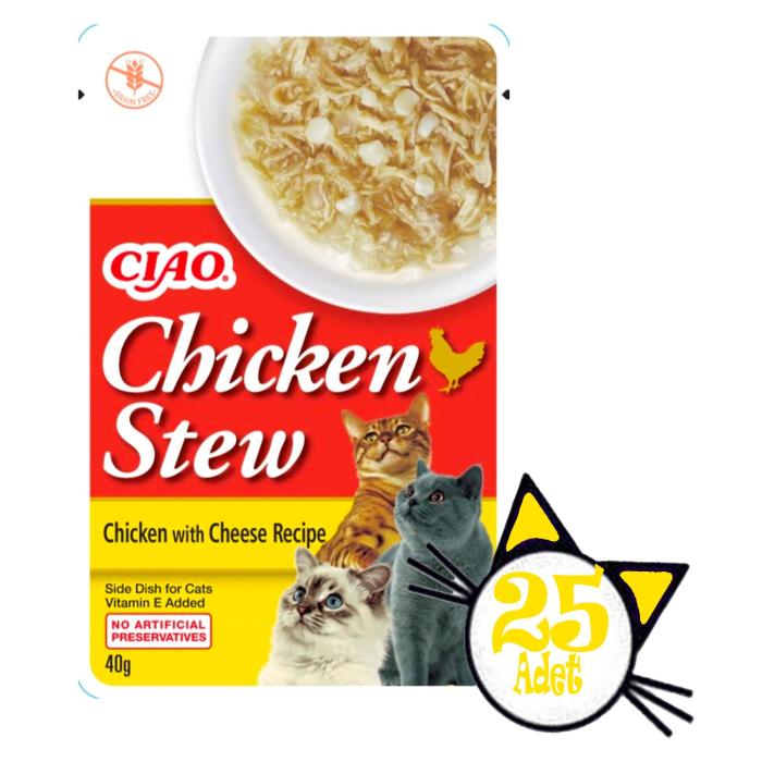 Ciao Chicken Stew40Gr Tavuk&Peynirli Kedi Güveci 25Adet