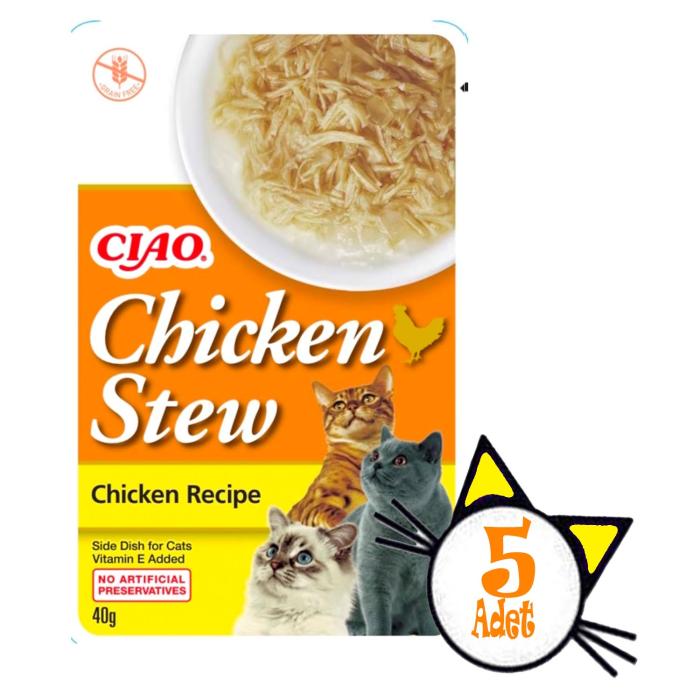 Ciao Chicken Stew 40Gr Tavuklu Kedi Güveci 5Adet