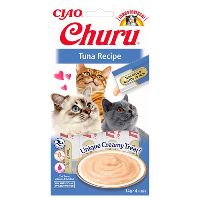 Ciao Churu 4x14Gr Püre Ton Balıklı Kedi Maması 10Adet