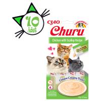 Ciao Churu 4x14Gr Püre Tavuk&Taraklı Kedi Maması 10Adet