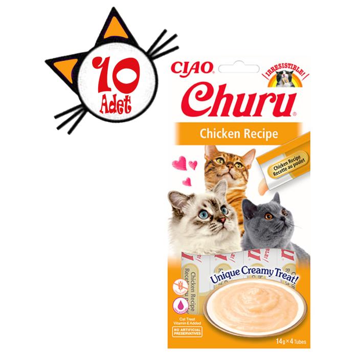 Ciao Churu 4x14Gr Püre Tavuk Kedi Maması 10Adet