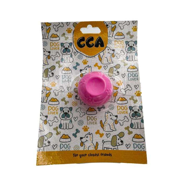 Çiğnenti Top Pati Desenli Pembe Renkli CCA Köpek Oyuncağı