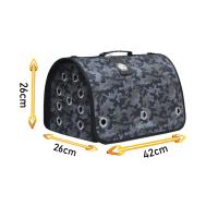 Fly Bag Kapalı Gri Renk Kamuflaj Desenli Evcil Taşıma Çantası