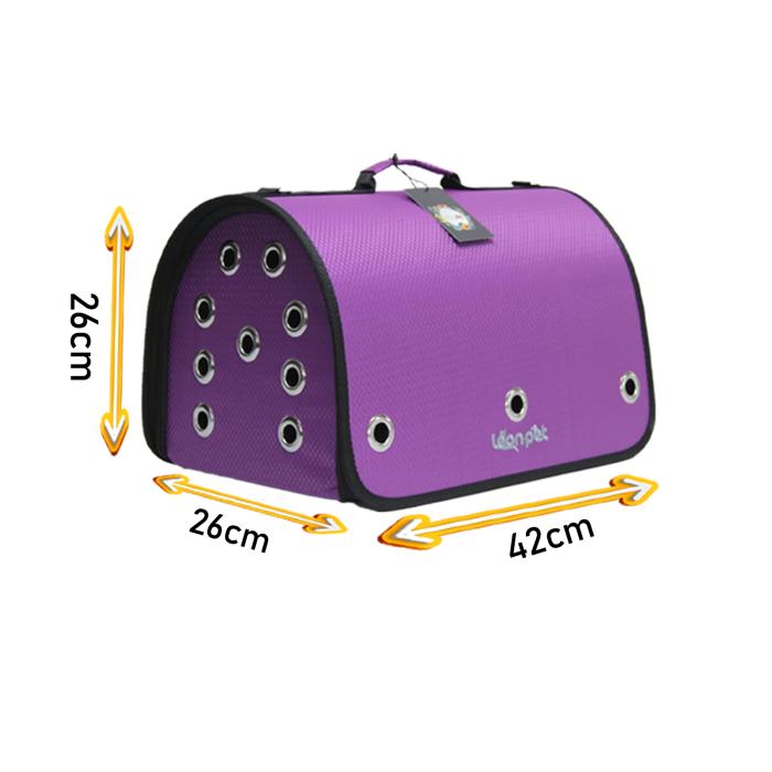 Fly Bag Kapalı Mor Renk Evcil Taşıma Çantası