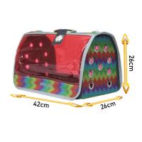 Fly Bag Kırmızı Şeffaf Renk Gökkuşağı Evcil Taşıma Çantası