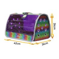 Fly Bag Mor Şeffaf Renk Gökkuşağı Evcil Taşıma Çantası