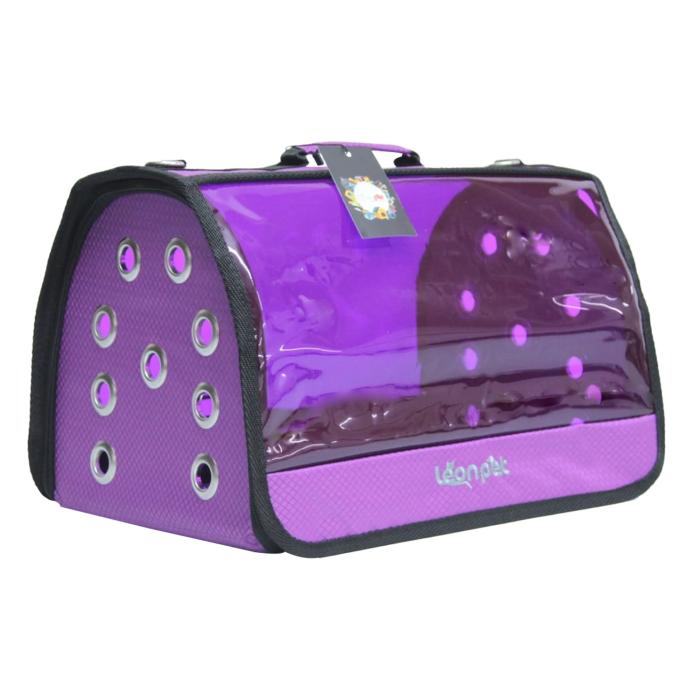 Fly Bag Mor Şeffaf Renk Mor Evcil Taşıma Çantası