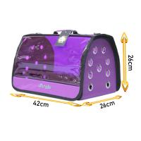 Fly Bag Mor Şeffaf Renk Mor Evcil Taşıma Çantası