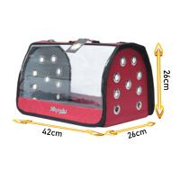 Fly Bag Şeffaf Kırmızı Evcil Taşıma Çantası
