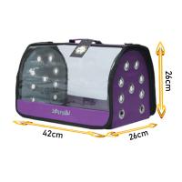 Fly Bag Şeffaf Mor Evcil Taşıma Çantası