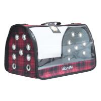 Fly Bag Şeffaf Renk Ekoseli Evcil Taşıma Çantası
