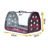 Fly Bag Şeffaf Renk Ekoseli Evcil Taşıma Çantası