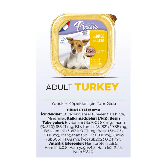 Hindi Etli Pate Plaisir 150Gr Yaş Köpek Maması 22Adet