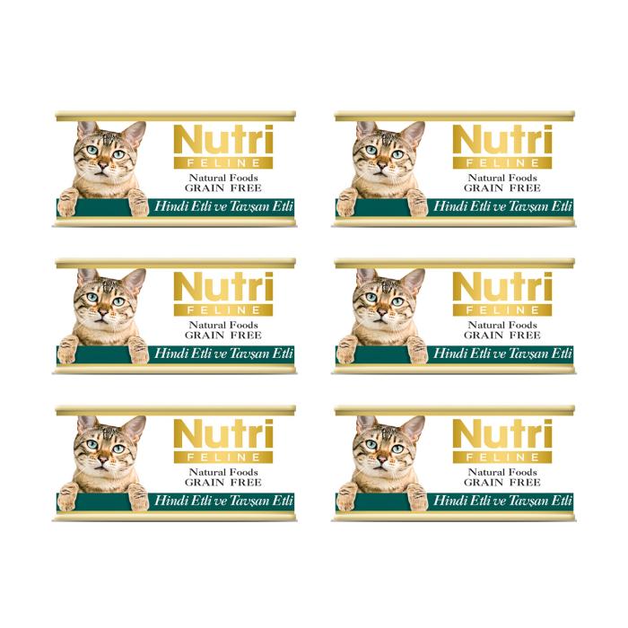 Hindili&Tavşanlı 85Gr Nutri Yaş Kedi Maması 6Adet