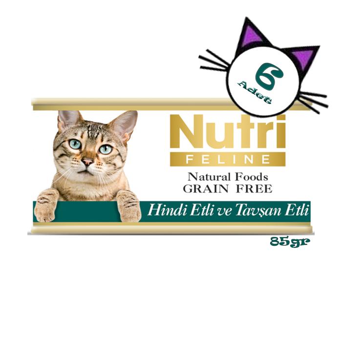 Hindili&Tavşanlı 85Gr Nutri Yaş Kedi Maması 6Adet
