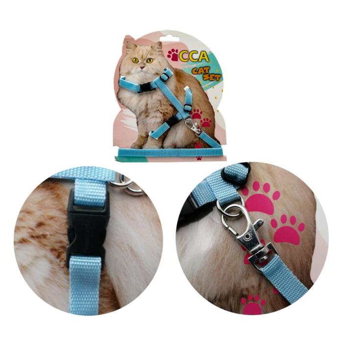 Kedi Gögüs Tasması Turkuaz Renkli CCA