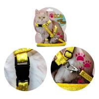 Kedi Puantiyeli Gögüs Tasması Sarı Renkli CCA