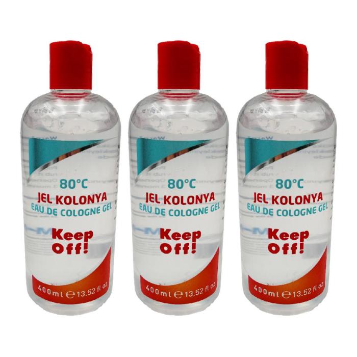 Keep Off  400Ml Kolonya 80oC 3 Adet