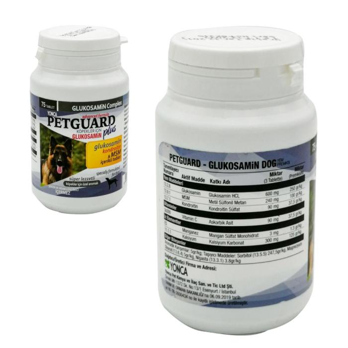 Köpek Glukosamin Plus 75 Tablet Adult PetGuard
