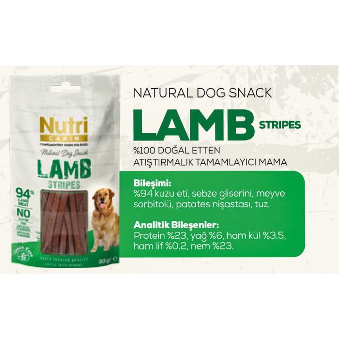 Kuzu Etli Çubukları Tahılsız Nutri Canin 80Gr Köpek Ödülü 14Adet