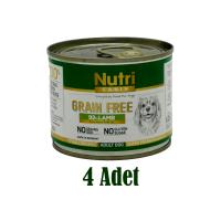 Kuzu Etli %92 200Gr Nutri Canin Yaş Köpek Maması 4Adet