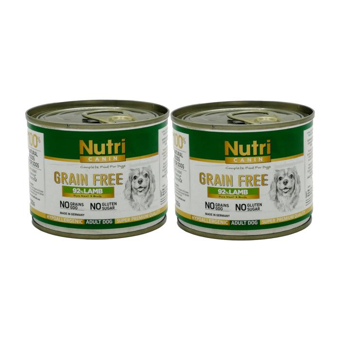 Kuzu Etli %92 200Gr Nutri Canin Yaş Köpek Maması 4Adet