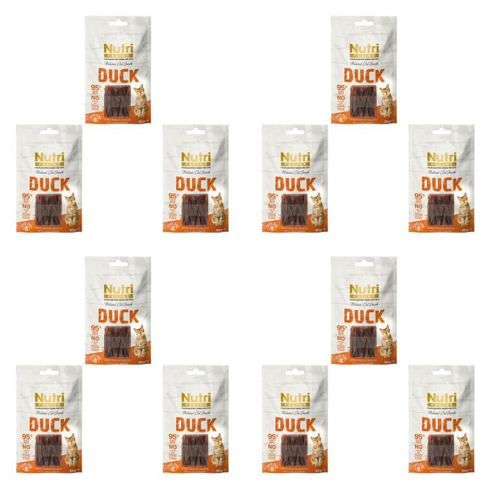 Ördek Etli Tahılsız Nutri Feline 50Gr Kedi Ödülü 12Adet