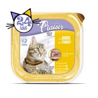 Pate Hindi Etli 100Gr Plaisir Yaş Kedi Kedi Maması 24Adet