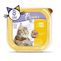 Pate Hindi Etli 100Gr Plaisir Yaş Kedi Kedi Maması 8Adet