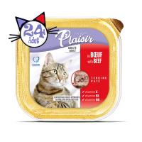 Pate Sığır Etli 100Gr Plaisir Yaş Kedi Kedi Maması 24Adet