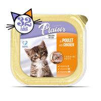 Plaisir Pate 100Gr Tavuk Etli&Sütlü 32Adet Yavru Yaş Kedi Maması 