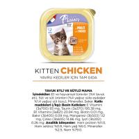 Plaisir Pate 100Gr Tavuk Etli&Sütlü 32Adet Yavru Yaş Kedi Maması 
