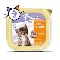 Pate Tavuk Etli&Sütlü Kitten 100Gr Plaisir Kedi Maması 4Adet