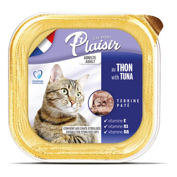 Pate Tuna Balık Etli 100Gr Plaisir Yaş Kedi Maması 4Adet