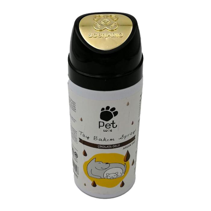 Pet Love Çikolata Özlü  Kedi ve Köpek Tüy Bakım Spreyi 150 ML