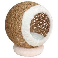 Petİnka Beyaz Peluşlu Kedi Yuvası
