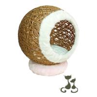 Petİnka Beyaz Peluşlu Kedi Yuvası