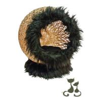 Petİnka Siyah Peluşlu Kedi Yuvası