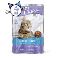 Pouch Alabalıklı&Karidesli 100Gr Plaisir Kedi Maması 4Adet